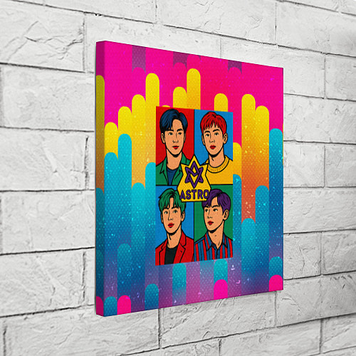 Картина квадратная Astro разноцветный комикс / 3D-принт – фото 3