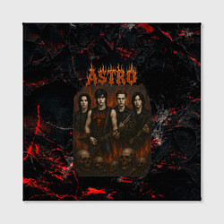 Холст квадратный Astro в стиле хэви-метал, цвет: 3D-принт — фото 2
