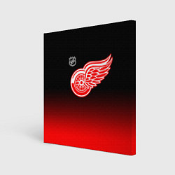 Холст квадратный Детройт Ред Уингз - градиент, цвет: 3D-принт