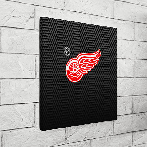 Картина квадратная Детройт Ред Уингз - черные треугольники / 3D-принт – фото 3