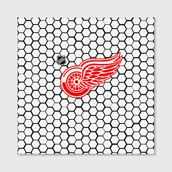 Холст квадратный Детройт Ред Уингз - белые соты, цвет: 3D-принт — фото 2
