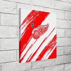 Холст квадратный Детройт Ред Уингз - брызги красок, цвет: 3D-принт — фото 2