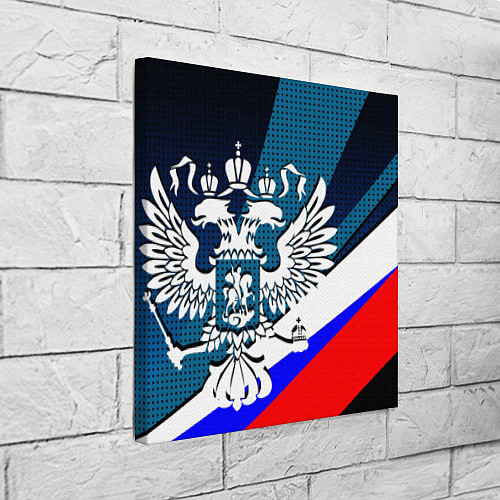 Картина квадратная Герб России и флаг государства / 3D-принт – фото 3