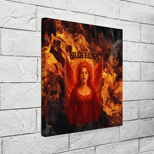 Картина квадратная Билли Айлиш из огня / 3D-принт – фото 3