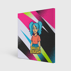 Картина квадратная Билли Айлиш в стиле мультфильма