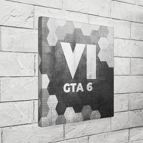 Картина квадратная GTA 6 - grey gradient / 3D-принт – фото 3