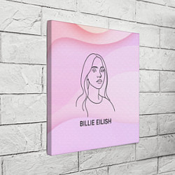 Холст квадратный Билли Айлиш из линии - минимализм, цвет: 3D-принт — фото 2