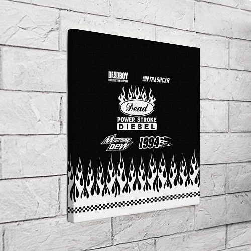 Картина квадратная Dead black - Bones / 3D-принт – фото 3