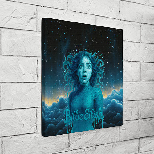 Картина квадратная Билли Айлиш из волн / 3D-принт – фото 3