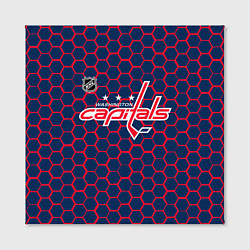 Холст квадратный Вашингтон Кэпиталз - соты с подсветкой, цвет: 3D-принт — фото 2