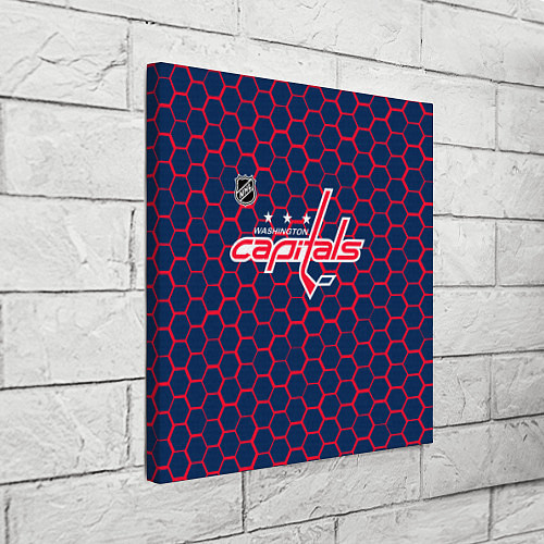 Картина квадратная Вашингтон Кэпиталз - соты с подсветкой / 3D-принт – фото 3