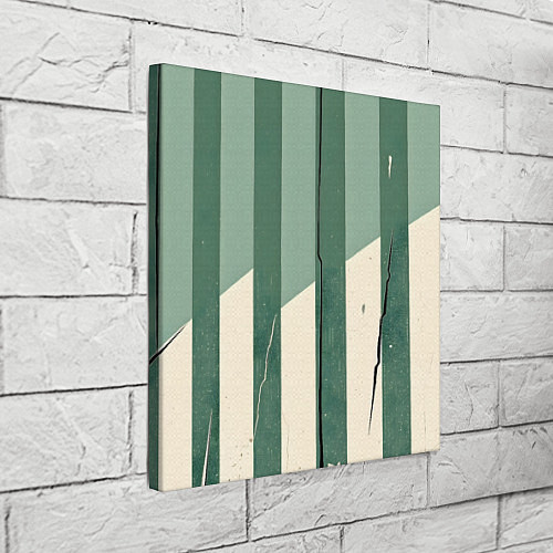 Картина квадратная Зеленые полосы / 3D-принт – фото 3