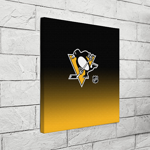 Картина квадратная Питтсбург Пингвинз - градиент / 3D-принт – фото 3