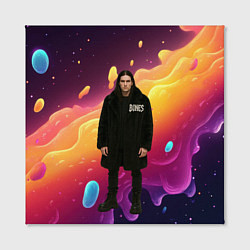 Холст квадратный Bones во весь рост в черной одежде, цвет: 3D-принт — фото 2