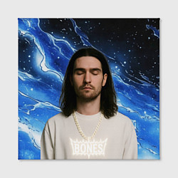 Холст квадратный Bones глаза закрыты, цвет: 3D-принт — фото 2