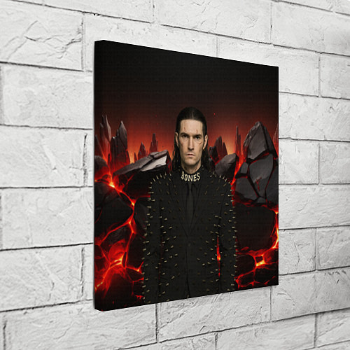 Картина квадратная Bones в пиджаке с шыпами / 3D-принт – фото 3