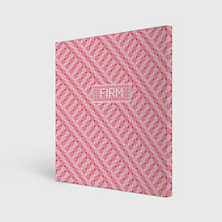 Картина квадратная Плавающий эффект - Фирм розовый