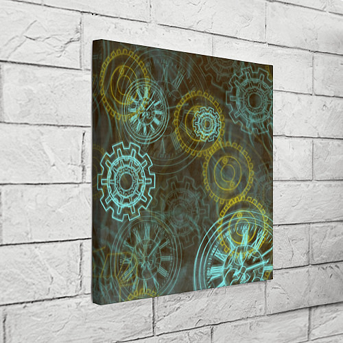 Картина квадратная Стимпанк механизм / 3D-принт – фото 3