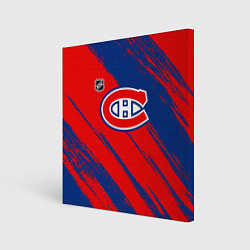Холст квадратный Монреаль Канадиенс - брызги, цвет: 3D-принт