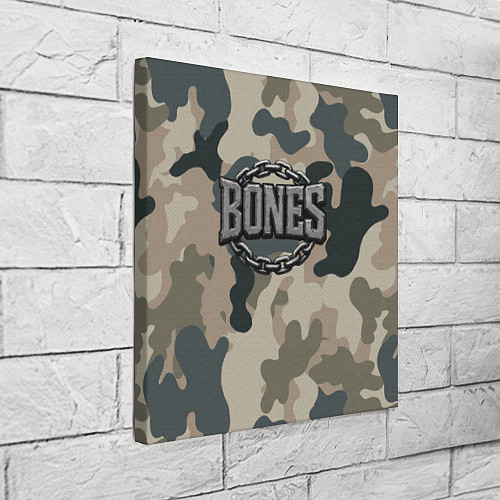 Картина квадратная Bones логотип на камуфляже / 3D-принт – фото 3