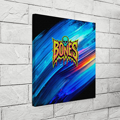 Картина квадратная Bones лого из краски / 3D-принт – фото 3