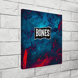 Холст квадратный Логотип Bones, цвет: 3D-принт — фото 2