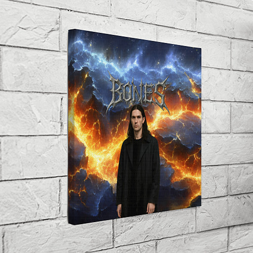 Картина квадратная Bones на фоне разломных плит / 3D-принт – фото 3