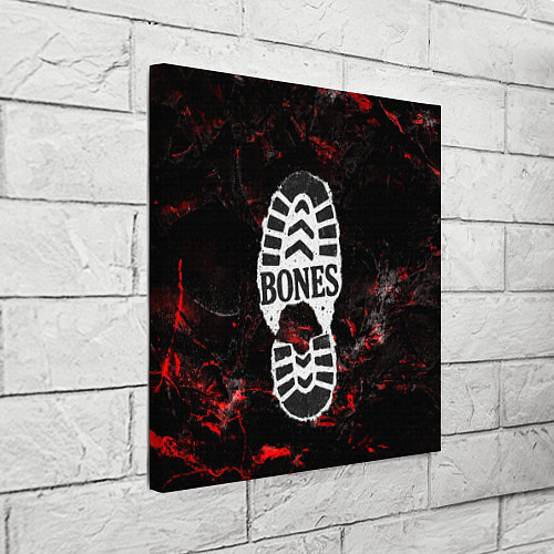Картина квадратная Bones лого в стиле следа ботинка / 3D-принт – фото 3