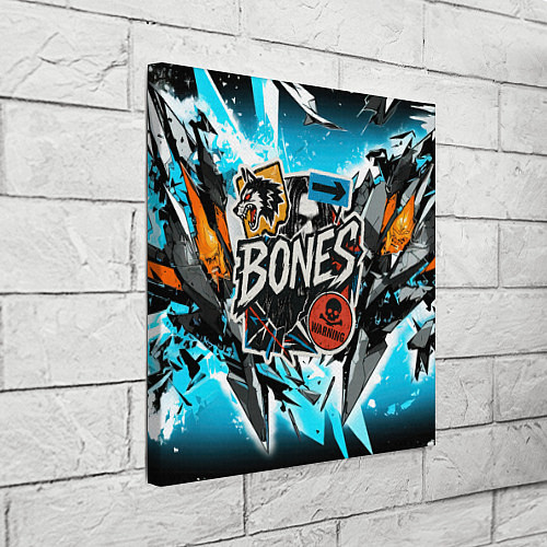 Картина квадратная Bones логотип в стиле стикеров / 3D-принт – фото 3