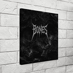 Холст квадратный Bones лого из металла, цвет: 3D-принт — фото 2