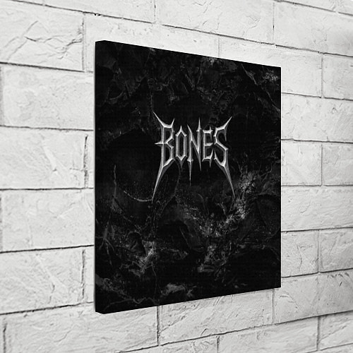 Картина квадратная Bones лого из металла / 3D-принт – фото 3
