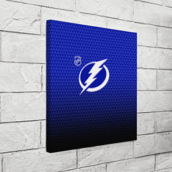 Холст квадратный Тампа Бэй Лайтнинг - синий градиент, цвет: 3D-принт — фото 2