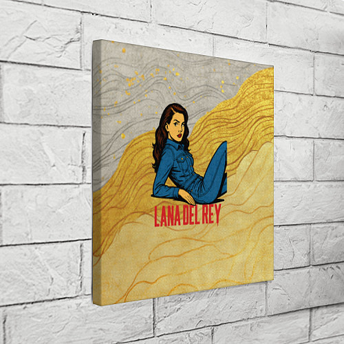 Картина квадратная Lana Del Rey в джинсовом костюме / 3D-принт – фото 3