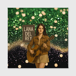 Холст квадратный Lana Del Rey играет на гитаре, цвет: 3D-принт — фото 2