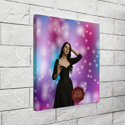 Картина квадратная Lana Del Rey закрыла глаза / 3D-принт – фото 3