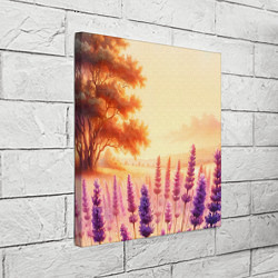 Холст квадратный Поле цветочное, цвет: 3D-принт — фото 2