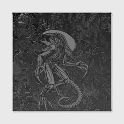 Холст квадратный Ксеноморф в серых тонах, цвет: 3D-принт — фото 2