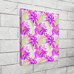 Холст квадратный Palm tree pink, цвет: 3D-принт — фото 2