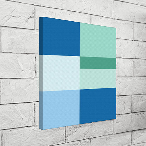 Картина квадратная Мятное небо колор-блок / 3D-принт – фото 3