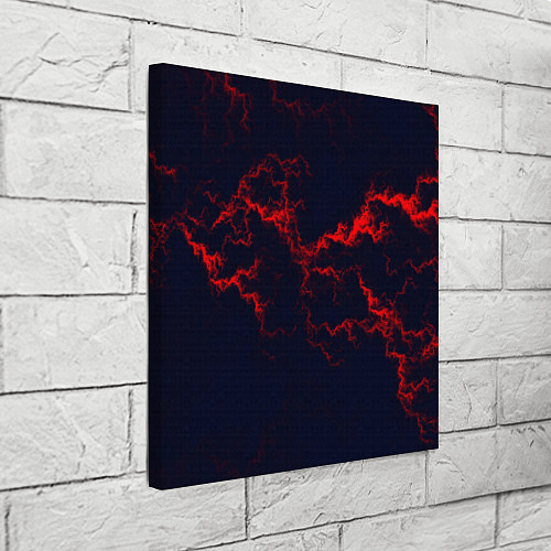 Картина квадратная Lightning red glow / 3D-принт – фото 3