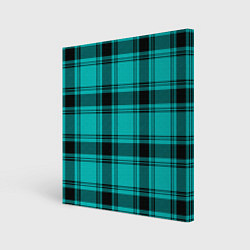 Холст квадратный Checkered blue, цвет: 3D-принт