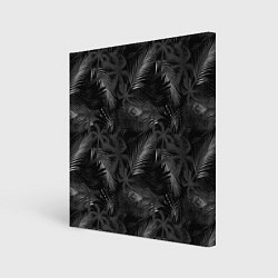 Холст квадратный Palm black and white, цвет: 3D-принт
