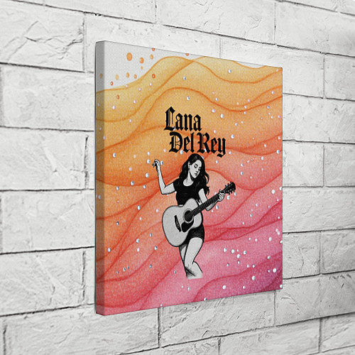 Картина квадратная Lana Del Rey в образе гитаристки / 3D-принт – фото 3
