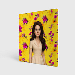 Холст квадратный Lana Del Rey образ куклы, цвет: 3D-принт