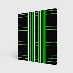 Холст квадратный Neon green, цвет: 3D-принт