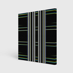 Холст квадратный Neon yellow blue white, цвет: 3D-принт