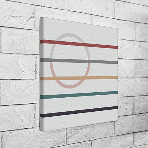 Картина квадратная Stripes and circle / 3D-принт – фото 3