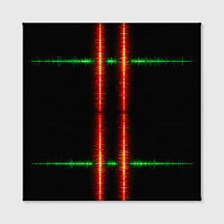 Холст квадратный Color black green red lines, цвет: 3D-принт — фото 2