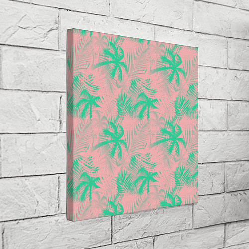Картина квадратная Palm turquoise pink / 3D-принт – фото 3