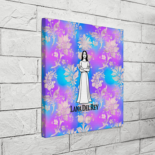 Картина квадратная Lana Del Rey нарисованная черными линиями / 3D-принт – фото 3